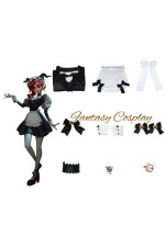 Identity V Priestess Fiona Gilman Crimson Maid Gothic Lolita Dress Cosplay Costume